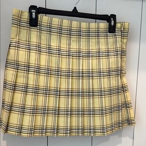 No Boundaries Cream Yellow Skater Mini Skirt